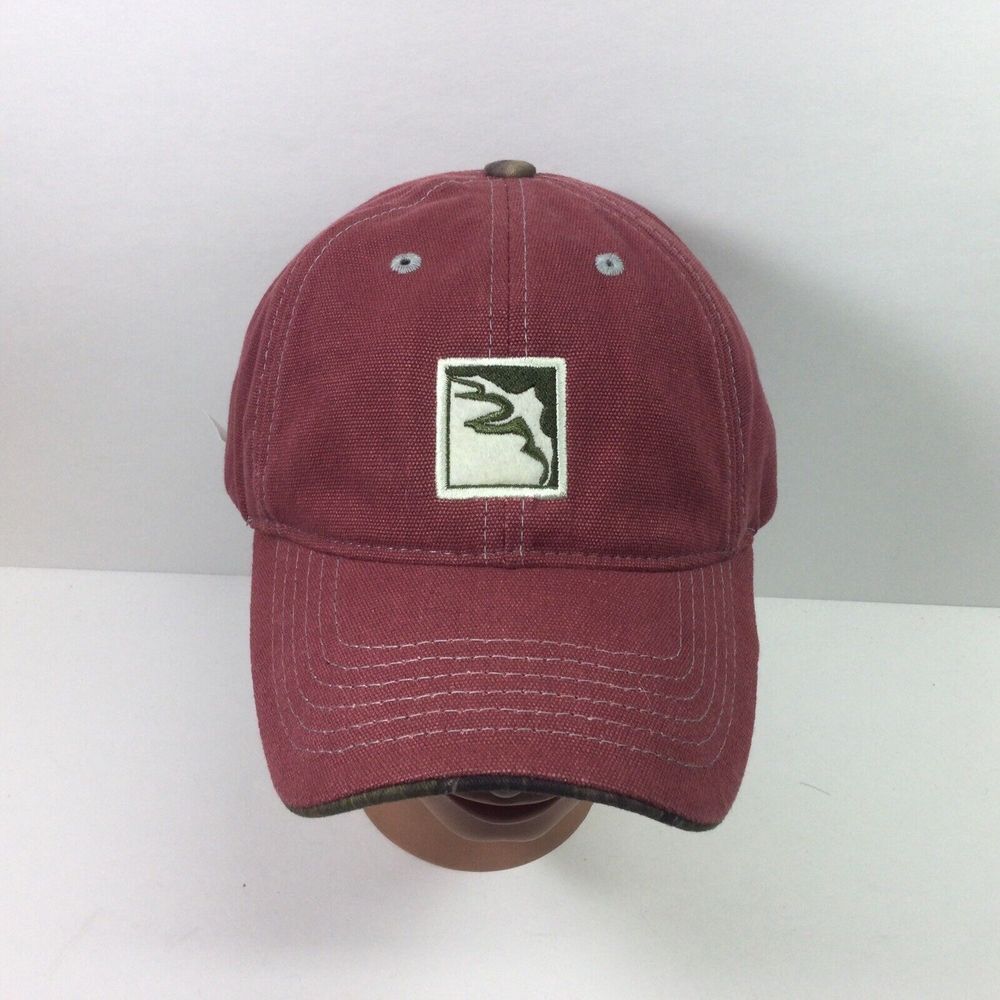 Infinity Hat Longleaf Logo Maroon‎ Canvas Casual Dad Golf Hunting Cap Strap Back